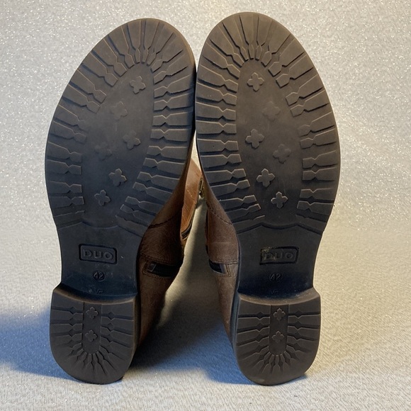 DUO Distressed Brown leather knee high riding boots Size 42 US 9-9.5 - Picture 8 of 11